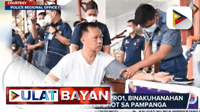 Mga personnel ng PRO1, binakuhanahan ng booster shot sa Pampanga - Mga empleyado ng Iloilo City LGU, nakatanggap na rin ng booster shot - Karagdagang vaccination sites sa Sulu, binuksan na - Health protocols, mahigpit na ipinatutupad sa Zamboanga City - H