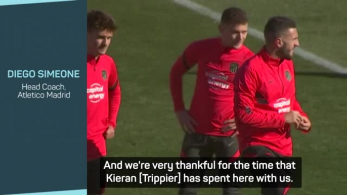 Simeone thanks Trippier ahead of Newcastle move