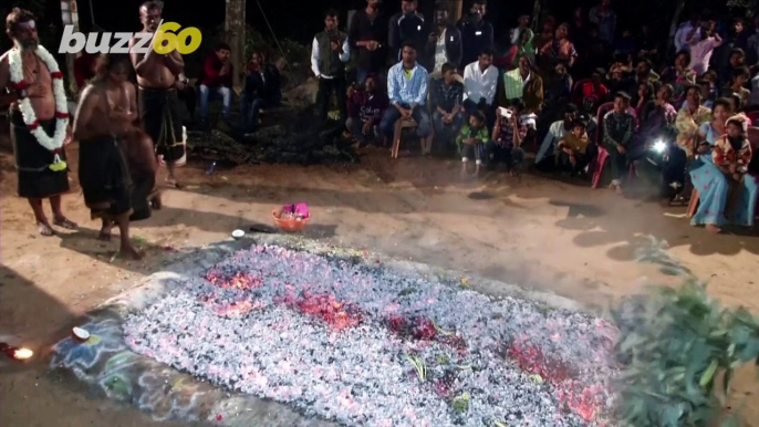 Hot! Hot! Hot! Watch as Hindu Followers Walk Across Fiery Coals to Show Devotion