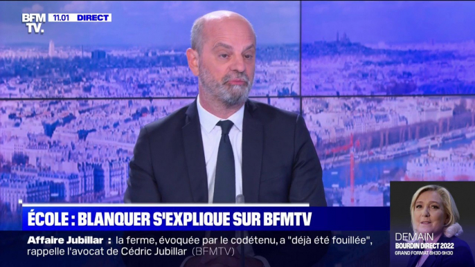 Jean-Michel Blanquer: "On a environ 10.000 classes fermées, ca représente 2% des classes de l'école primaire"