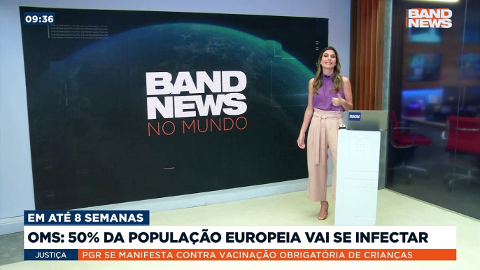 A Organização Mundial da Saúde estima que mais de 50% da população na Europa será infectada pela variante Ômicron em até 8 semanas.Saiba mais em youtube.com.br/bandjornalismo#BandNews #OMS #Ômicron