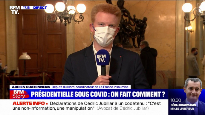 Présidentielle: Adrien Quatennens demande l'augmentation du plafond de dépenses remboursables pour prendre en compte les dépenses liées au Covid-19