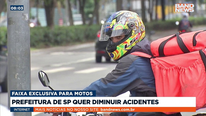 Para tentar diminuir o número de acidentes a prefeitura irá fazer um teste criando uma faixa para motos em uma das avenidas mais movimentadas de São Paulo.Saiba mais em youtube.com.br/bandjornalismo#BandNews #motos #faixa