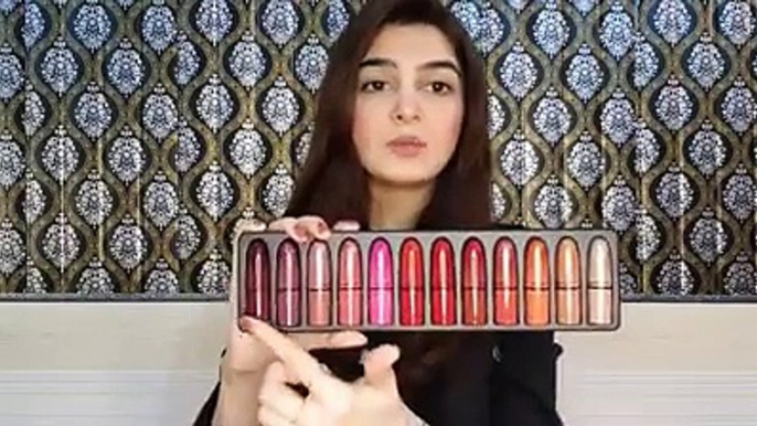 MAC LIPSTICKS - Rs 11,000 -Swatches -- Mini lipsticks Set - Featuring MAC