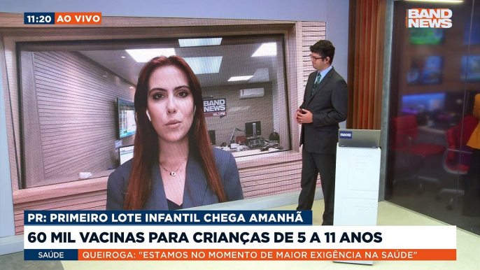 Paraná começa a receber amanhã o primeiro lote da vacina infantil da Pfizer, para crianças de 5 a 11 anos. Larissa Biscaia trouxe as informações.Saiba mais em youtube.com.br/bandjornalismo#BandNews #Pfizer #vacina