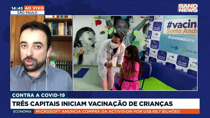 Três capitais começaram a vacinar crianças com comorbidades, de 5 a 11 anos, contra a Covid-19. Quem traz mais informações é o repórter Filipe Peixoto.Saiba mais em youtube.com.br/bandjornalismo