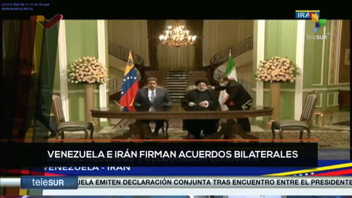 teleSUR Noticias 11:30 11-06: Venezuela e Irán firman acuerdos bilaterales