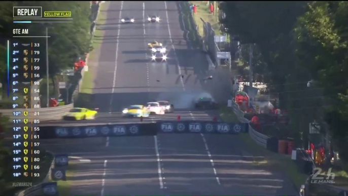 24H Du Mans 2022 Race Iribe and Sims Big Crash