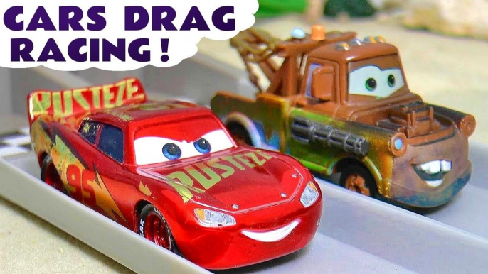 Lightning McQueen and Mater from Cars 3 Toy Cars Racing in these Funlings Race Full Episode Toy Trains 4U Family Friendly Toy Story Stop Motion Videos for Kids versus Hot Wheels Cars