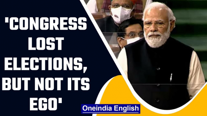 PM Modi's offensive against Congress: What Modi said in Parliament | OneIndia News