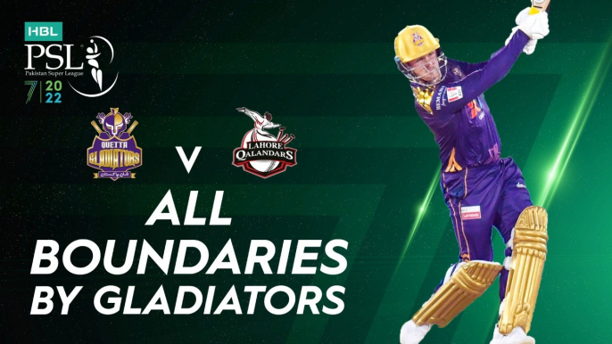 All Boundaries By Gladiators | Quetta Gladiators vs Lahore Qalandars | Match 15 | HBL PSL 7 | ML2G