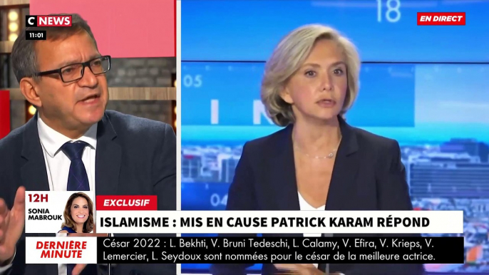 Islamisme: Mis en cause, Patrick Karam répond en exclusivité dans "Morandini Live" en direct sur CNews