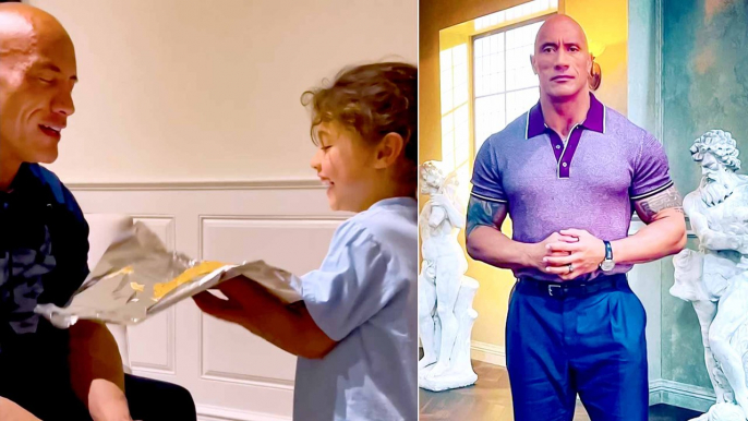 Dwayne Johnson's Daughter Jasmine Prank Dad with Peanut Butter In A Hilarious Video