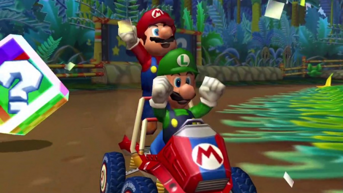 GameCube Gameplay - Mario Kart Double Dash - Dino Dino Jungle - Mario and Luigi