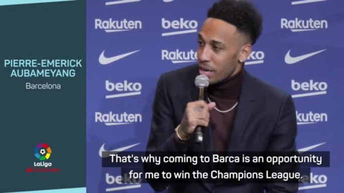 Aubameyang dreaming of Champions League success at Barca