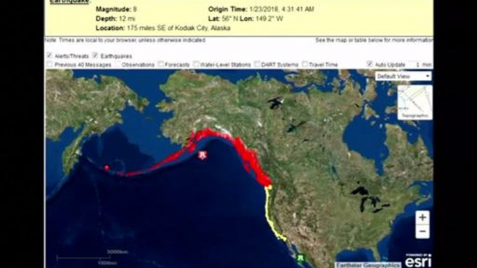 Magnitude 8.2 quake off Alaska prompts tsunami warning