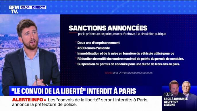 La préfecture de police interdit les "convois de la liberté" à Paris