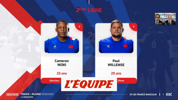 La composition du XV de France face à l'Irlande - Rugby - Tournoi