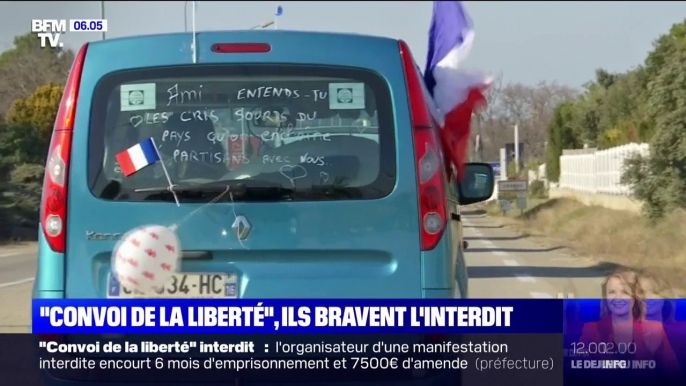 Les "convois de la liberté" continuent leur route vers Paris, malgré l'interdiction de manifester