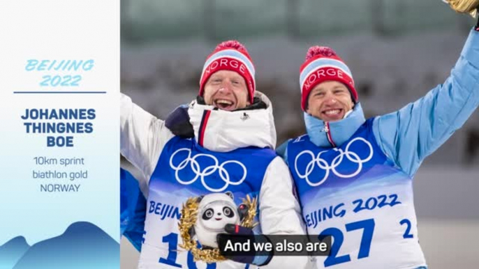 Norwegian Boe brothers share centre stage in biathlon at Beijing