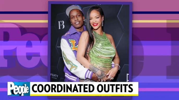 Pregnant Rihanna and A$AP Rocky Pose in Coordinating Outfits at Fenty Beauty Event in L.A.