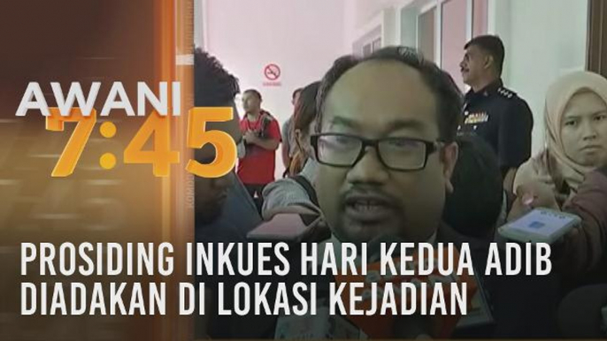 Prosiding inkues hari kedua Adib diadakan di lokasi kejadian