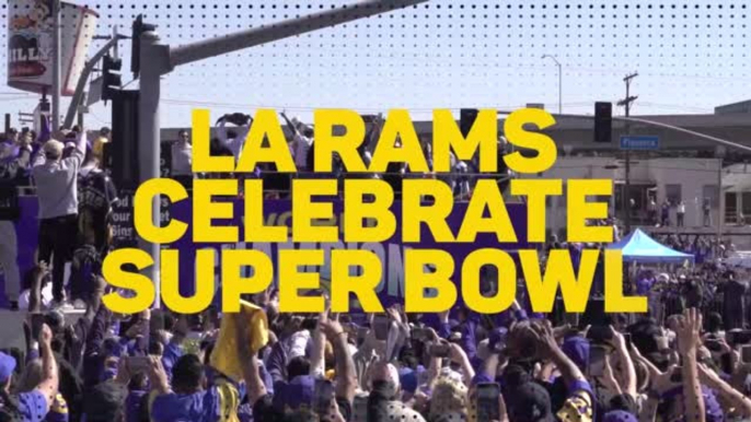 Rams party parade takes over LA