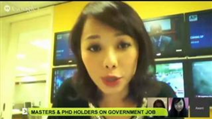 Masters & PhD holders on government job #awani