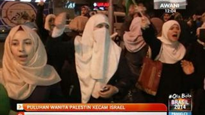 Puluhan wanita Palestin kecam Israel