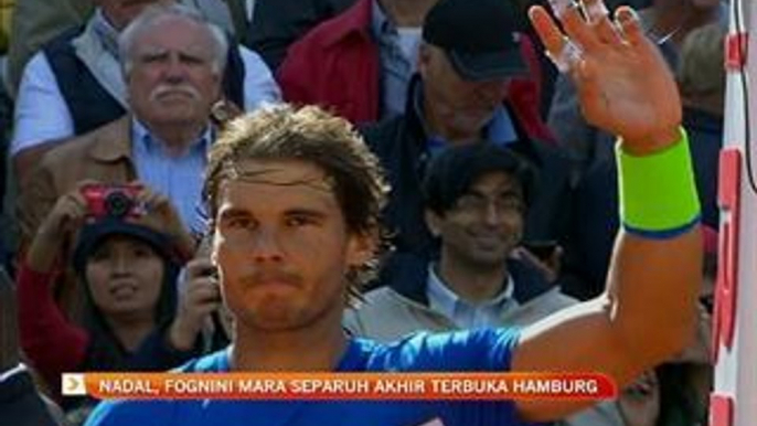 Rafael Nadal, Fabio Fognini mara separuh akhir Terbuka Hamburg