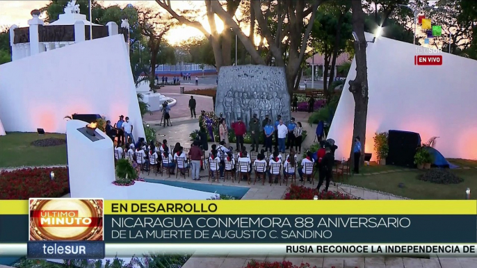 “Nuestro compromiso está con los ideales de Sandino y nuestros héroes y mártires”