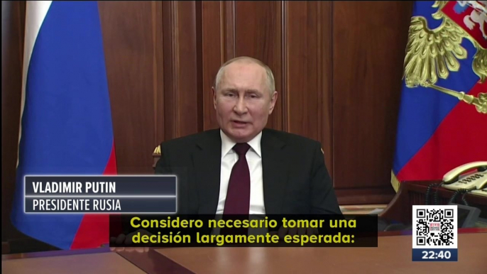 Putin reconoce independencia de separatistas en Ucrania