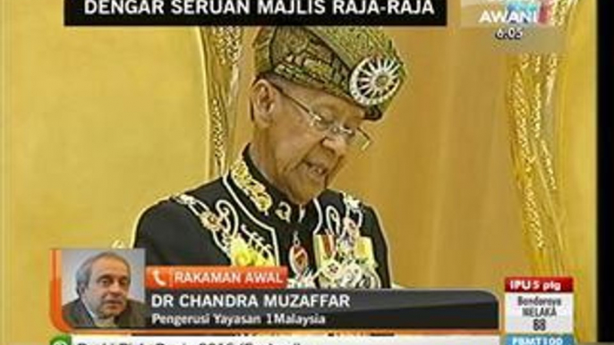 Dengar seruan Majlis Raja-Raja