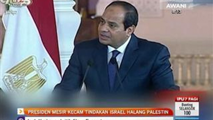 Presiden Mesir kecam tindakan Israel halang Palestin