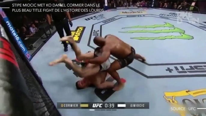 Stipe Miocic met KO Daniel Cormier dans le plus beau title fight de l'histoire des lourds (VIDÉO)