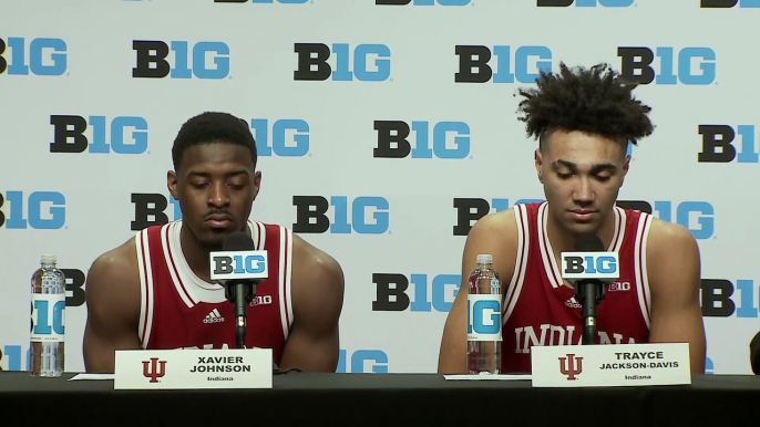 Trayce Jackson-Davis and Xavier Johnson Talk About Indiana's Loss to Hawkeyes