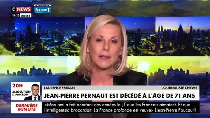 Disparition de Jean-Pierre Pernaut - Regardez Laurence Ferrari qui a débuté avec la star du 13h et lui rend un hommage bouleversant : "C'est un peu de l'âme de TF1 qui disparaît aujourd'hui"