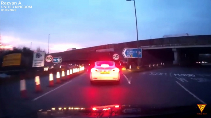 Tesla Brake Check — UNITED KINGDOM | Caught On Dashcam | Close Call | Footage Show