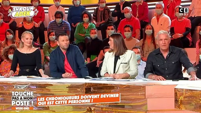 Extrait de l'émission Touche pas à mon poste (TPMP) au cours de laquelle le chroniqueur Raymond Aabou se moque d'Anne Hidalgo devant son fils Arthur Germain, sans le savoir...