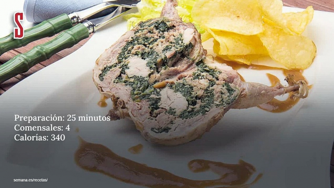 Vídeo Receta: Picantones rellenos de espinacas y queso