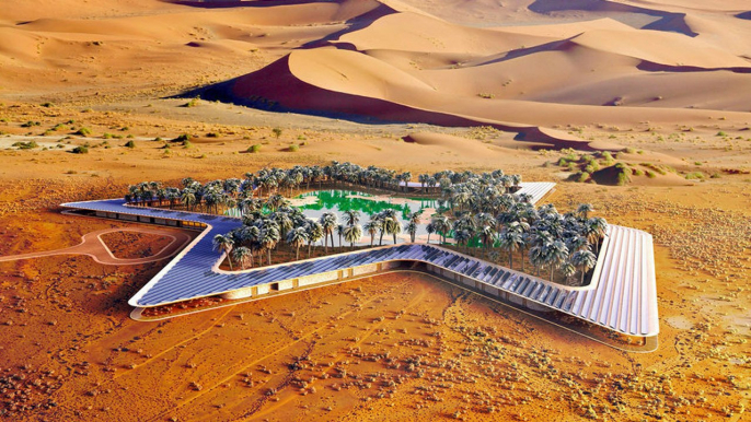 Oasis Eco Resort : un hôtel écologique autour d'une oasis aux Emirats-arabes-unis