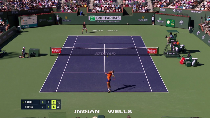 Nadal v Korda | ATP Indian Wells | Match Highlights