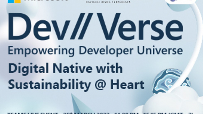 Microsoft Dev//Verse - Empowering Developer Universe - 25 Maret 2022