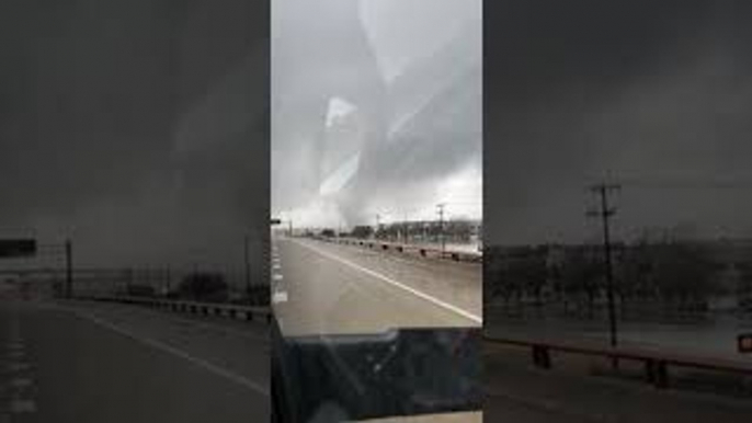 Round Rock Texas Tornado Viewed From Interstate