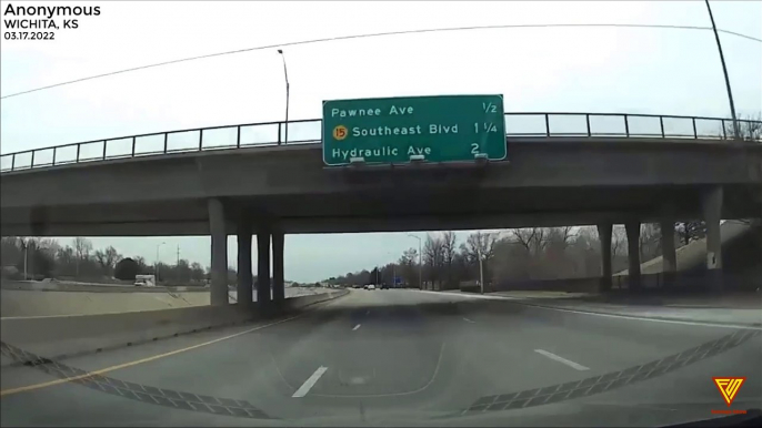 Sleepy Driver Hits Barrier — WICHITA, KS | Close Call | Caught On Camera | Near Death | Footage Show