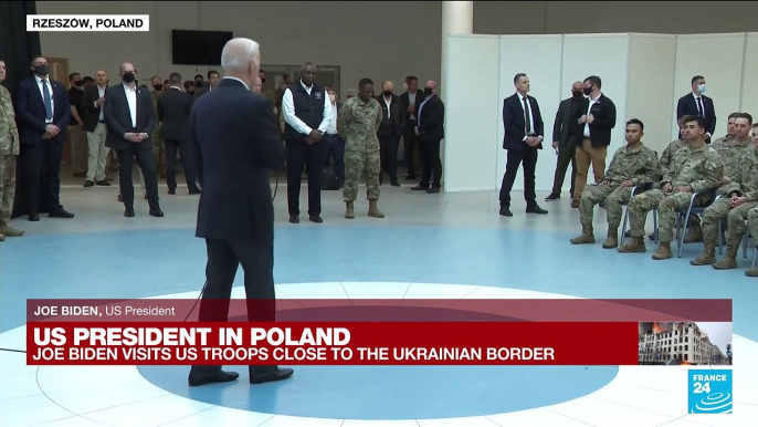 REPLAY: Joe Biden visits US troops in Poland, close to the Ukrainian border