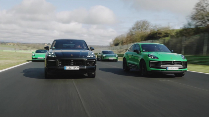 Porsche Taycan GTS Sport Turismo, 718 Boxster GTS 4.0, Macan GTS and Cayenne GTS Driving Video