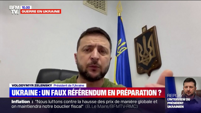 Guerre en Ukraine: Volodymyr Zelensky alerte sur la préparation d'un faux référendum par la Russie