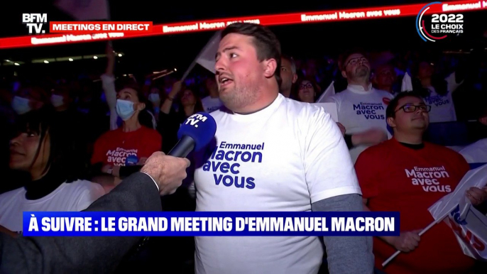 Au meeting d'Emmanuel Macron, des supporters gonflés à bloc