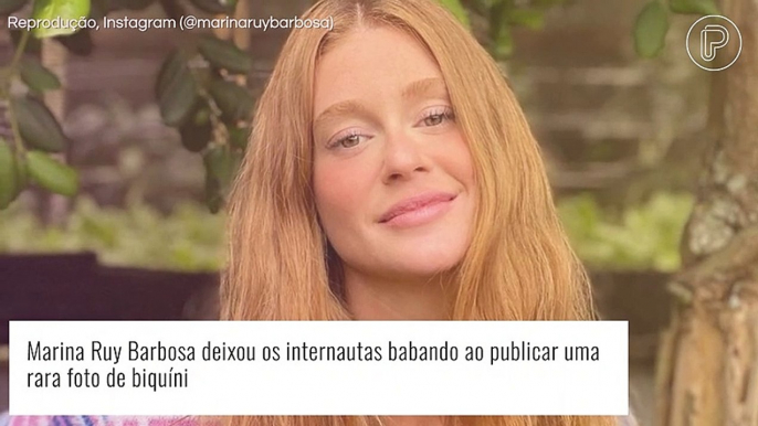 Marina Ruy Barbosa faz rara aparição de biquíni verde e valoriza cintura em foto. Veja!